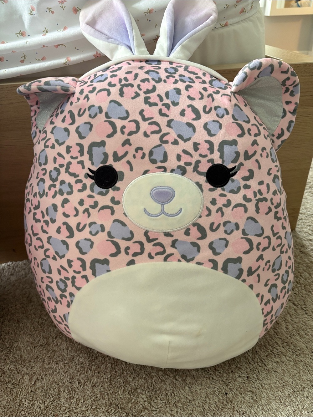 Squishmallows Pink Leopard Pattern Plush Pillow Buddy